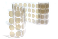 High-Density Teflon tape w/ silicone adhesive, .75" diameter discs